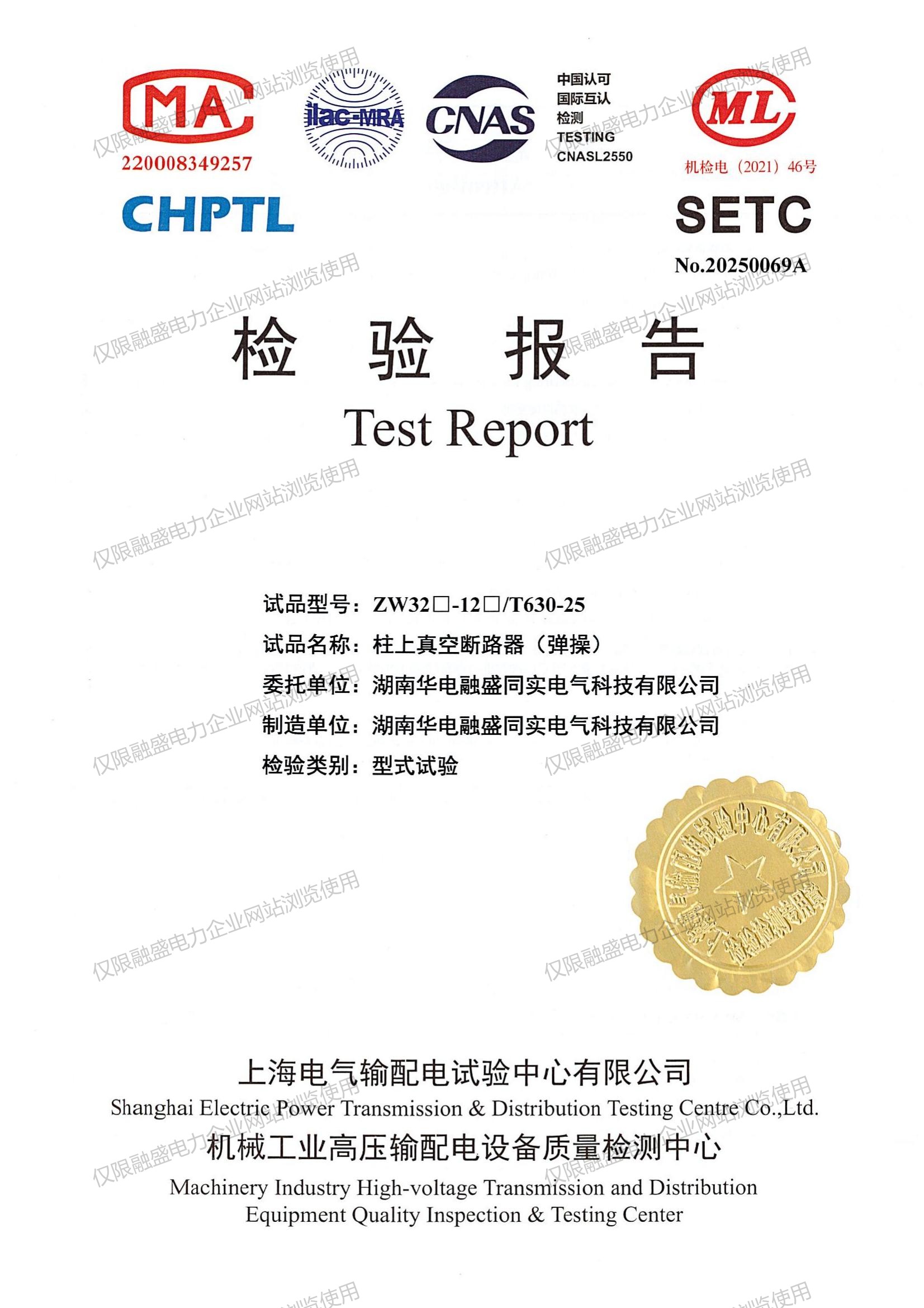 柱上真空斷路器(彈操)-20250069A