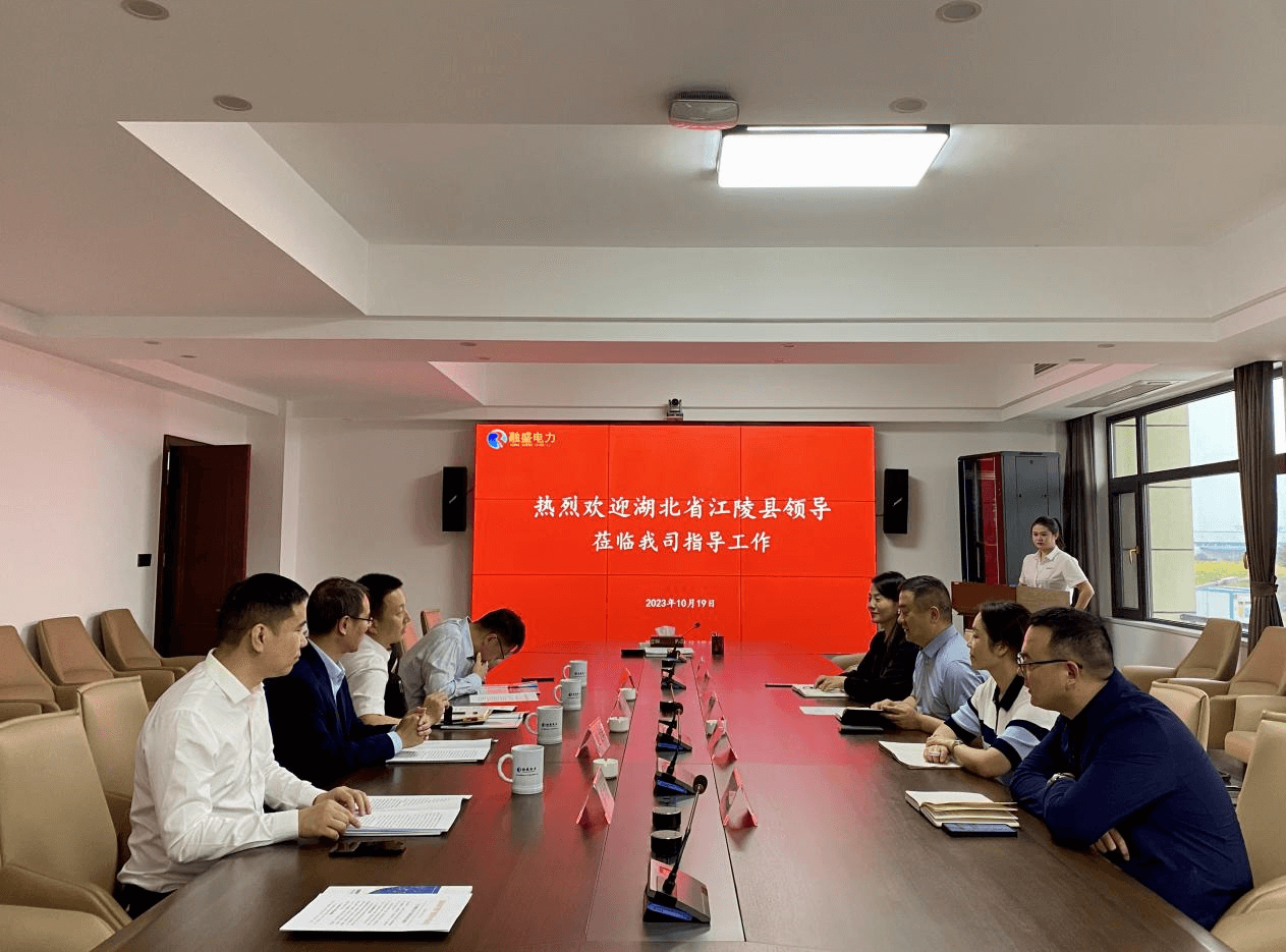 湖北省江陵縣領(lǐng)導(dǎo)蒞臨融盛電力集團(tuán)考察交流
